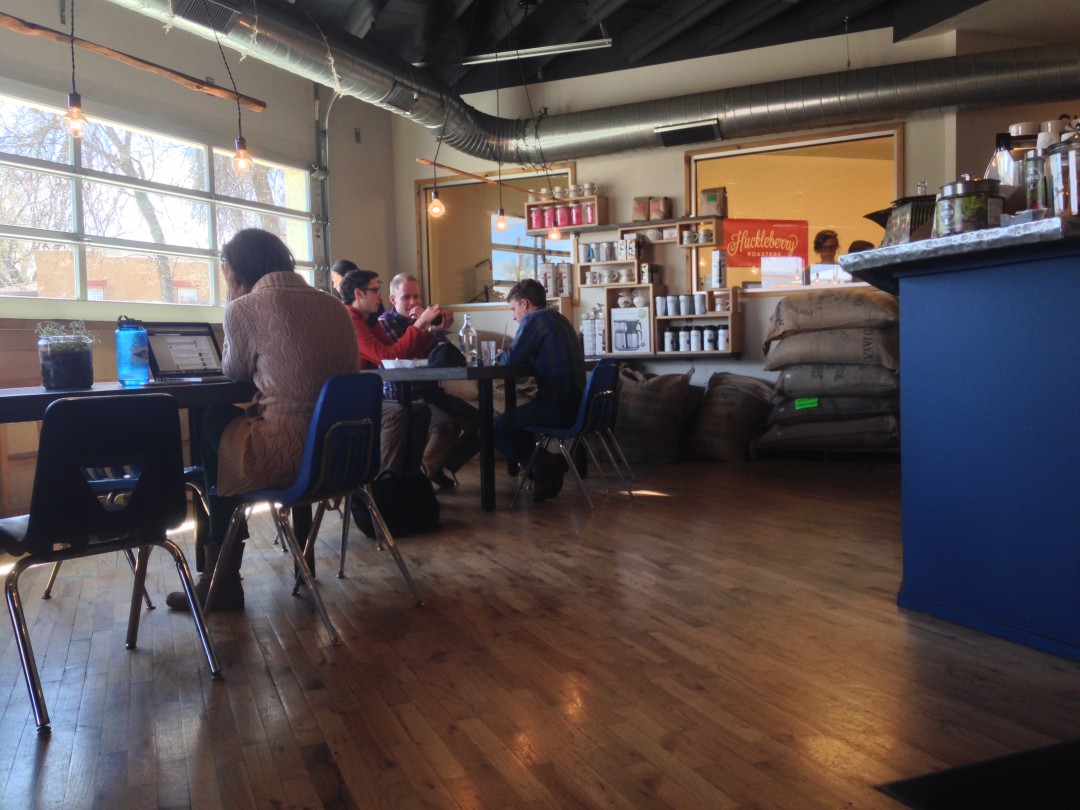 Huckleberry Roasters a fun third wave shop. Coffee Ken