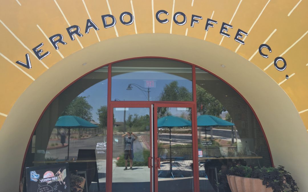 Verrado Coffee Company Greeting You with a Cup of Coffee.